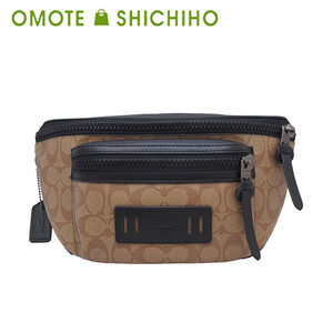 Coach Body Bag Waist Clutch Signature Beige